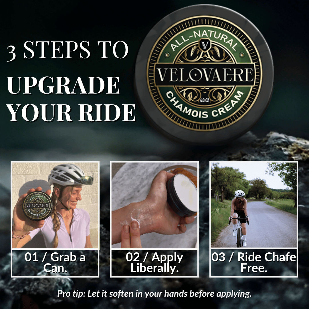 Cycle longer and prevent chafing with velovaere's all-natural organic chamois cream 